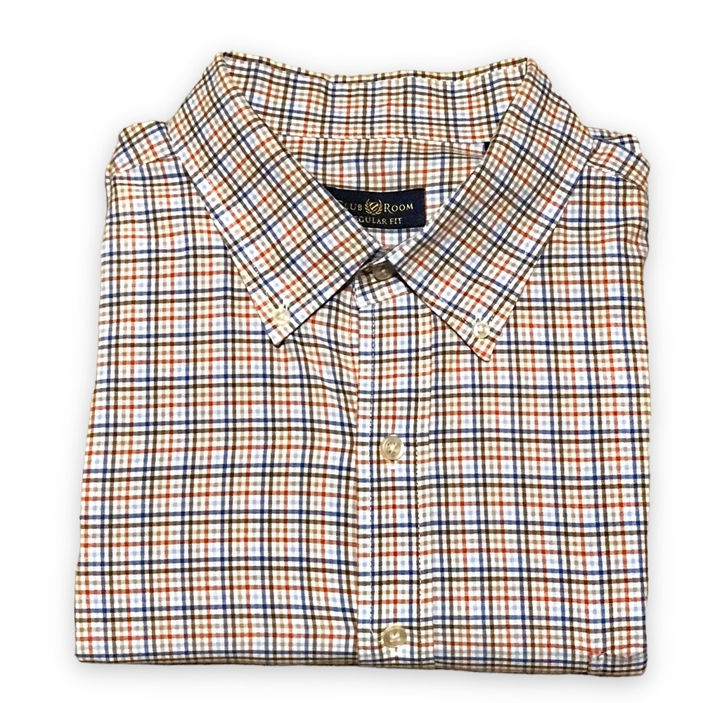 Club Room Men’s Gingham Dress Shirt